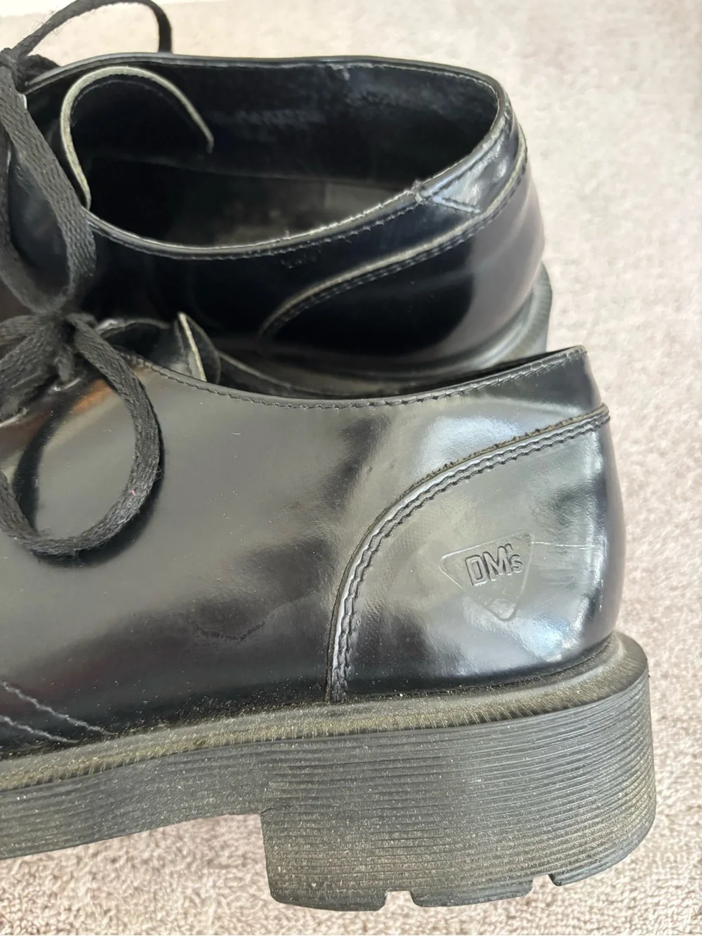 Dr. Martens Black Leather Derby Shoes